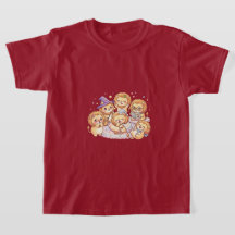 T-shirt pour enfants avec amis chiots mignons