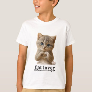 T-shirt pour enfants avec chat mignon Chemise po