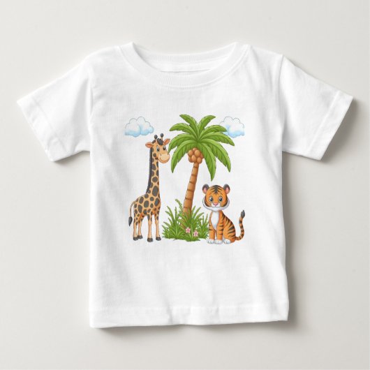 T-shirt pour enfants avec de mignons animaux de ca (Devant)