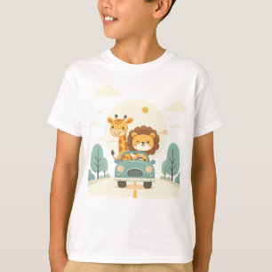 T-shirt pour enfants avec de mignons animaux de ca
