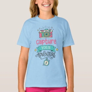 T-shirt pour enfants avec graphique d'appareil pho