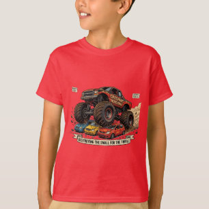T-shirt pour enfants avec pneu de secours de camio