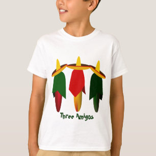 T-shirt pour enfants avec trois poivrons chauds Am