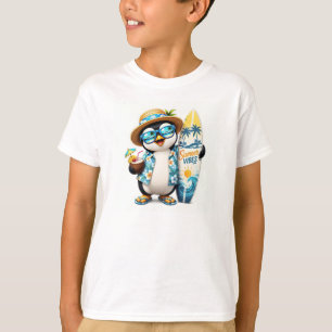 T-shirt pour enfants avec un pingouin mignon et de