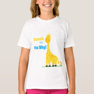 T-shirt pour enfants avec une girafe mignonne