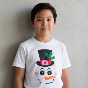 T-shirt pour enfants avec visage de bonhomme de ne