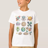 T-shirt pour enfants - Aventure spatiale adorable (Devant)
