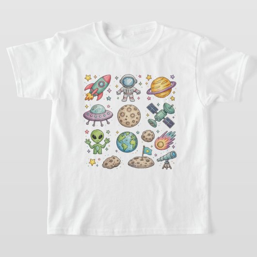 T-shirt pour enfants - Aventure spatiale adorable (Poser)