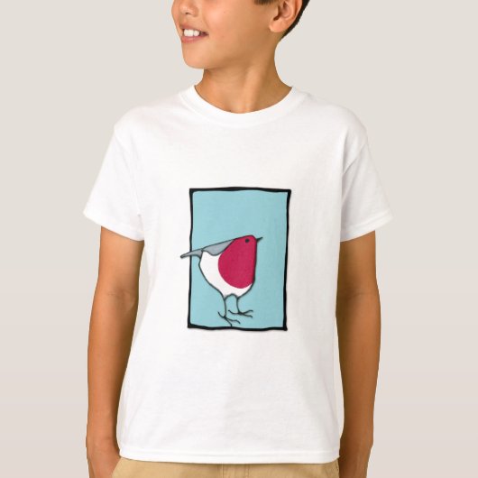 T-shirt pour enfants bleu petit Robin (Devant)