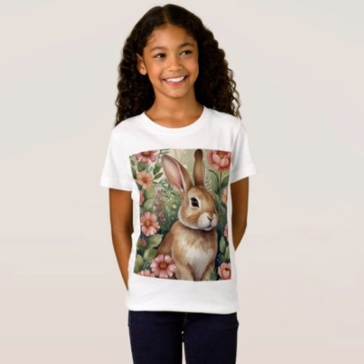 T-shirt pour enfants Blush Blooms et Bunny Dreams