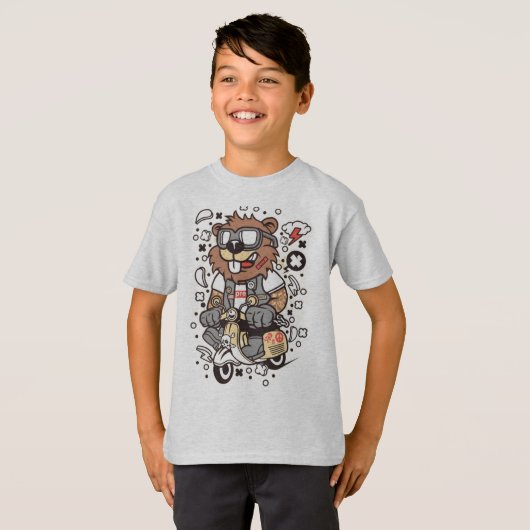 T-shirt pour enfants Cool Lumberjack Beaver - Arti (Devant entier)