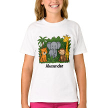 T-shirt pour enfants de Jungle personnalisées Safa