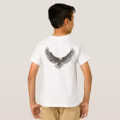 T-shirt pour enfants de la ligne de croix d'aigle (Dos entier)