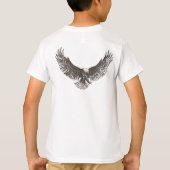 T-shirt pour enfants de la ligne de croix d'aigle (Dos)