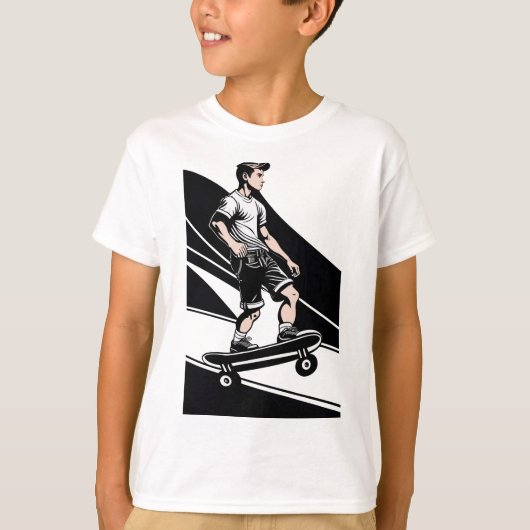 T-Shirt pour enfants de skateboard (Devant)