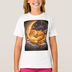 T-shirt pour enfants Dreamy Moon Cat Kids Tee