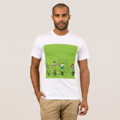 T-Shirt Pour Enfants Jouant Aux Mens (Devant entier)