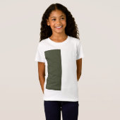 T-Shirt pour enfants - Moss Green Texturé Side Blo (Devant entier)