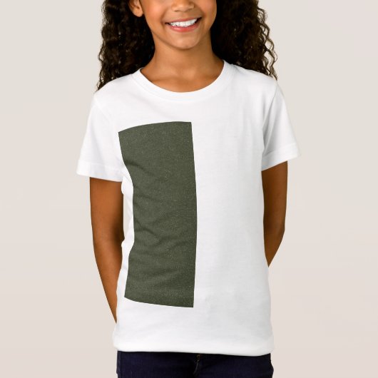 T-Shirt pour enfants - Moss Green Texturé Side Blo (Devant)