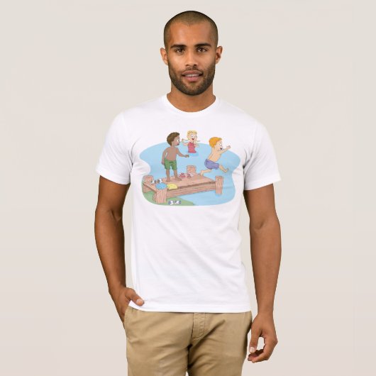 T-Shirt pour enfants Piscine Amusants Mens (Devant entier)