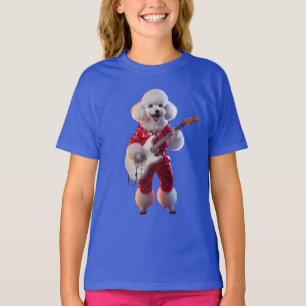 T-shirt pour enfants Rock Star Caniche Mignon