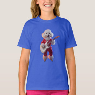 T-shirt pour enfants Rock Star Caniche Mignon