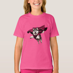T-shirt pour enfants super-héros Malamute mignon