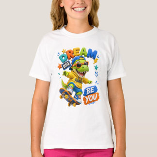 T-Shirt pour enfants T-Rex Dinosaur Dream Big