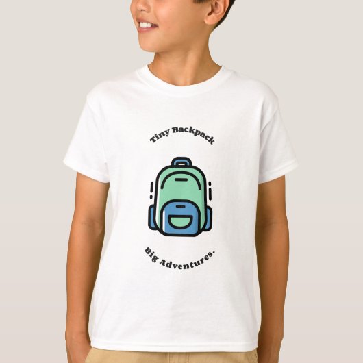 T-shirt pour enfants Tiny Backpack Big Adventures (Devant)