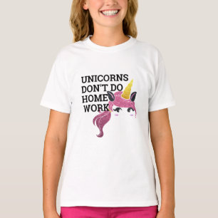 T-Shirt pour enfants Unicorn - 'Je ne fais pas de