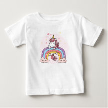 T-SHIRT POUR ENFANTS : UNICORN SUR UNE BOULE À PLU