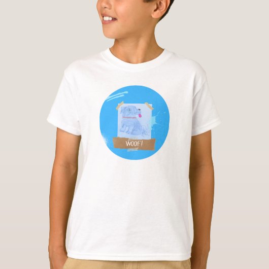 T-shirt pour enfants Woof (Devant)