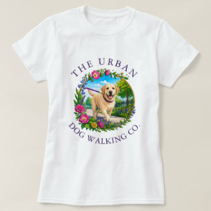 T-shirt pour entreprise de promenade de chiens ave