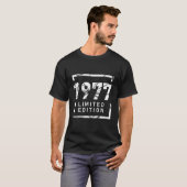 T-shirt Pour et Né En 1977 (Devant entier)