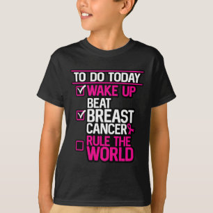 T-shirt Pour Faire Aujourd'Hui Battre Le Cancer Du Sein Rè