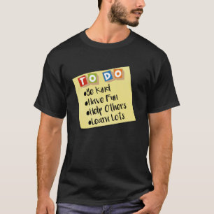 T-shirt Pour faire Liste Publier Il Note Be Nice Avoir de