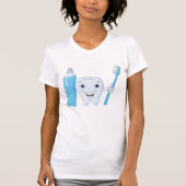 T-Shirt Pour Femme De Brosse À Dents Et À Dents (Devant)