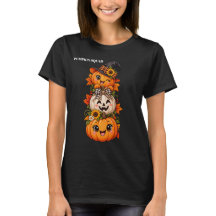 T-Shirt pour femmes automne équipe de citrouilles