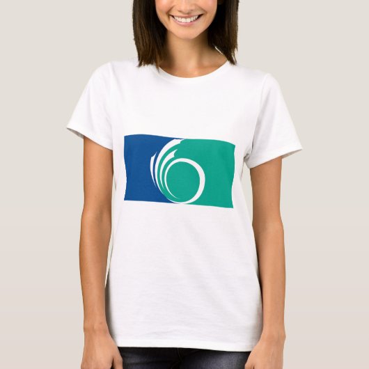 T-shirt pour femmes avec drapeau d'Ottawa, Canada (Devant)