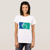 T-shirt pour femmes avec drapeau d'Ottawa, Canada (Devant entier)