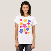 T-shirt pour femmes avec impression florale (Devant entier)