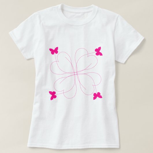 T-shirt pour femmes avec papillons (Design devant)