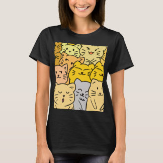 T-shirt pour femmes avec un chat mignon pour une t