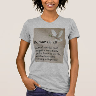 T-shirt pour femmes avec verset biblique Romains 8