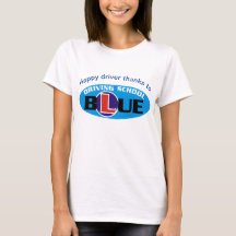 T-shirt pour femmes diplômées de l'école bleue