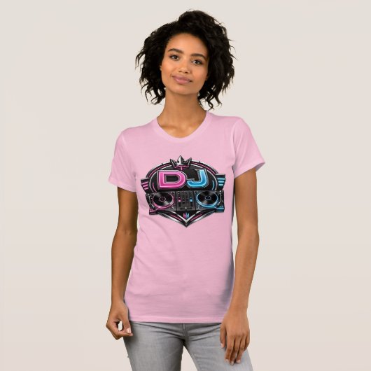 T-Shirt pour femmes Neon DJ (Devant entier)