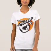 T-Shirt pour femmes voyageuses dans le monde de l' (Devant)