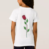 T-shirt pour fille au nom de Rose (Dos)