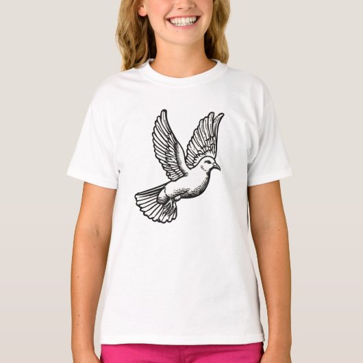 T-shirt pour fille chrétienne Dove (Devant)