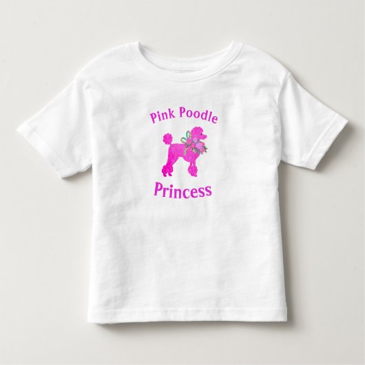 T-Shirt pour fille d'anniversaire Princesse Poodle (Devant)